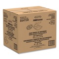 Food Trays, Containers, and Lids | Dart 85HT3R 8.38 in. x 7.78 in. x 3.25 in. 3-Compartment Foam Hinged Lid Containers (200/Carton) image number 0
