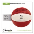 Toys | Champion Sports MB4 4 lbs. Rhino Leather Medicine Ball - Red/White image number 1
