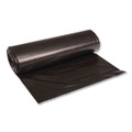 Trash Bags | Boardwalk H5645TKKR01 23 Gallon 0.9 mil 28 in. x 45 in. Perforated Roll Linear Low Density Can Liners - Black (25 Bags/Roll, 8 Rolls/Carton) image number 2