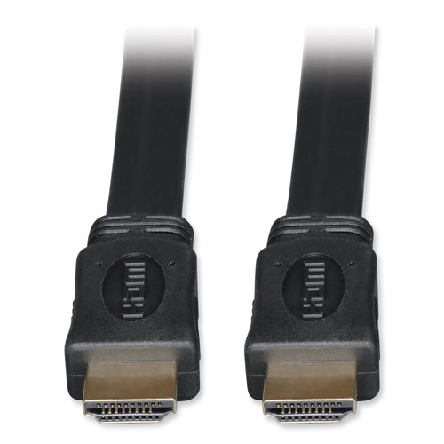 Office Electronics & Batteries | Tripp Lite P568-006-FL 6 ft. Ultra HD 4K Digital Video with Audio (M/M) High Speed HDMI Flat Cable - Black image number 0