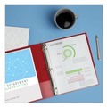 Office Jansan | Avery 03310 1 in. Capacity 11 x 8.5 Economy Non-View Binder with 3 Round Rings - Red image number 3