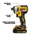 Impact Drivers | Factory Reconditioned Dewalt DCF787BR 20V MAX Brushless Lithium-Ion 1/4 in. Cordless Impact Driver (Tool Only) image number 2