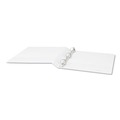 Office Jansan | Universal UNV20742 11 in. x 8.5 in. 1 in. Capacity 3 Rings Slant D-Ring View Binder - White image number 2