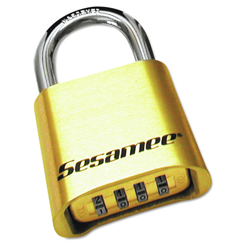  | CCL K436 Sesamee 4 Dial Resettable Brass Padlock image number 0