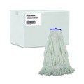 Mops | Boardwalk BWK824R 24 oz. Lie-Flat Rayon Fiber Mop Head - White (12/Carton) image number 0