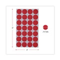 Office Jansan | Universal UNV40103 0.75 in. Diameter Self-Adhesive Removable Color-Coding Labels - Red (28/Sheet, 36 Sheets/Pack) image number 3