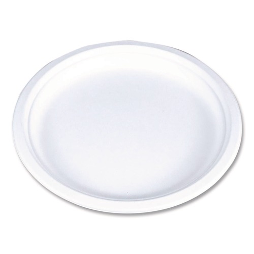 Food Trays, Containers, and Lids | SCT 18140WPF ChampWare Molded Fiber Tableware, Molded Fiber Plate, 9-in dia, White, 125 Plates/Sleeve, 4 Sleeves/Carton image number 0