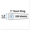 Office Jansan | Avery 05304 3 Slant Rings 1 in. Capacity 11 in. x 8.5 in. Heavy-Duty Non Stick View Binder with DuraHinge - White image number 4