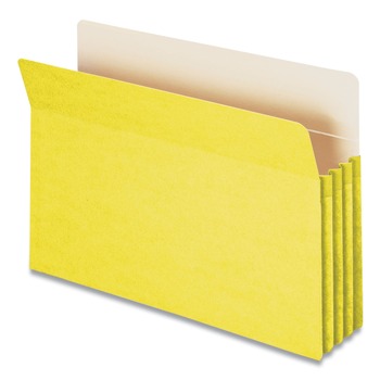 Smead 3.5 in. Expansion Colored File Pockets - Legal, Yellow