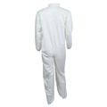 Bib Overalls | Ansell KCC44312 A40 Coveralls with Zipper Front and Elastic Wrists and Ankles - Medium/White (25/Carton) image number 2