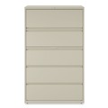  | Alera 25512 42 in. x 18.63 in. x 67.63 in. 5 Legal/Letter/A4/A5 Size Lateral File Drawers - Putty image number 0