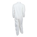 Bib Overalls | Ansell KCC 44313 A40 Elastic-Cuff and Ankles Coveralls - Large, White (25/Carton) image number 2