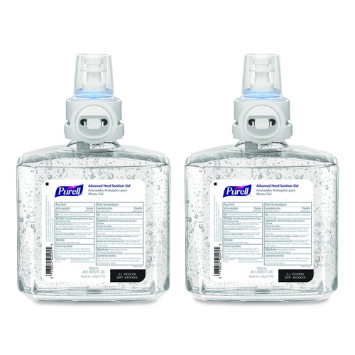 Labor Day Sale! Save $30 off $199! | PURELL 7763-02 1,200 mL Advanced Hand Sanitizer Gel Refill for ES8 Dispensers - Clean Scent (2/Carton) image number 0
