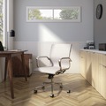 Office Chairs | Alera ALESK4244 16.93 in. to 20.67 in. Seat Height Supports Up to 275 lbs. Siskin Fabric Managers Chair - Gray Seat/Back, Chrome Base image number 5