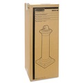 Trash & Waste Bins | Rubbermaid Commercial FG9W3000BLA GroundsKeeper Tuscan 13 in. x 13 in. x 38.38 in. Receptacle - Black image number 2