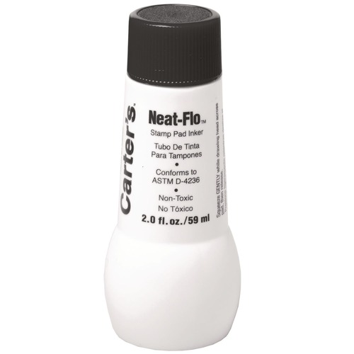 Office Jansan | Carter's 21448 2 oz. Bottle Neat-Flo Stamp Pad Inker - Black image number 0
