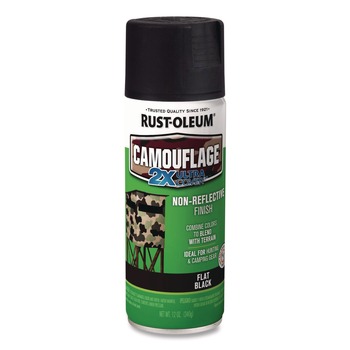 Rust-Oleum 279179 12 oz. Aerosol Can Camouflage Spray Paint - Flat Black