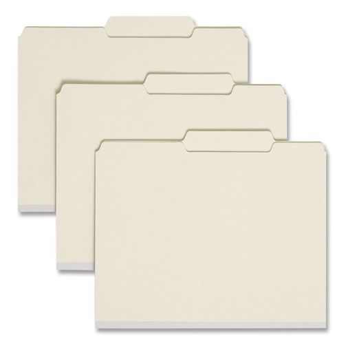 Office Jansan | Smead 14980 Recycled Pressboard Folders with 2/5-Cut Tab - Letter, Gray-Green (25/Box) image number 0