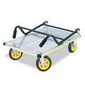  | Safco 4053NC STOW AWAY 1000 lbs. Capacity 24 in. x 39 in. x 40 in. Platform Truck - Aluminum/Black image number 1