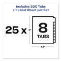 Office Jansan | Avery 11444 Index Maker 11 in. x 8.5 in. 8-Tab Print and Apply Clear Label Unpunched Dividers - White/White Tabs (25/Box) image number 4
