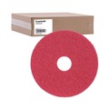  | Boardwalk BWK4014RED 14 in. Diameter Buffing Floor Pads - Red (5/Carton) image number 1