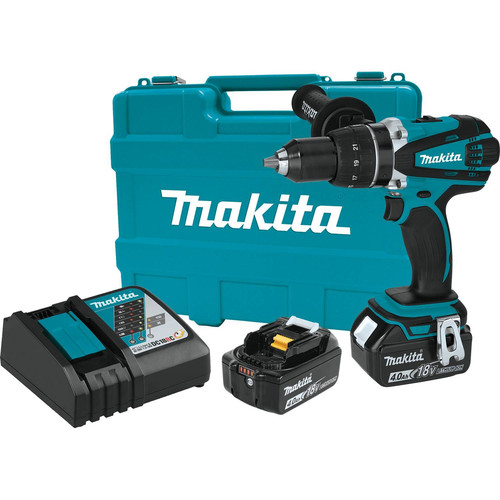Drill Drivers | Makita XFD03M 18V LXT Lithium-Ion 1/2 in. Cordless Drill Driver Kit (4 Ah) image number 0