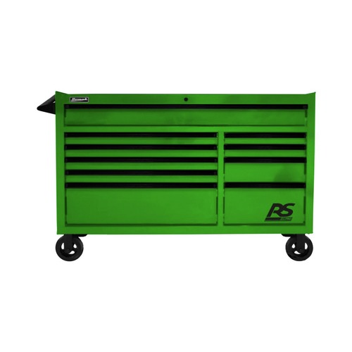 Cabinets | Homak LG04054014 RS Pro 54 in 10-Drawer Roller Cabinet with Stainless Steel Top - Lime Green image number 0