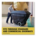 Trash Cans | Rubbermaid Commercial FG9T1300BLA 450 lbs. Capacity Rectangular Structural Foam Tilt Truck - Black image number 10