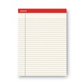 Office Jansan | Universal UNV35882 50-Sheet 8.5 in. x 11 in. Colored Perforated Writing Pads - Wide/Legal Rule, Ivory (1 Dozen) image number 2