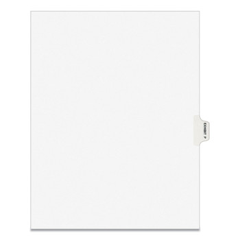 Avery 01386 Avery-Style Exhibit P, Letter Preprinted Legal Side Tab Dividers - White (25-Piece/Pack)