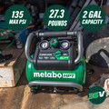 Portable Air Compressors | Metabo HPT EC36DAQ4M MultiVolt 36V 2 Gallon Cordless Air Compressor (Tool Only) image number 1