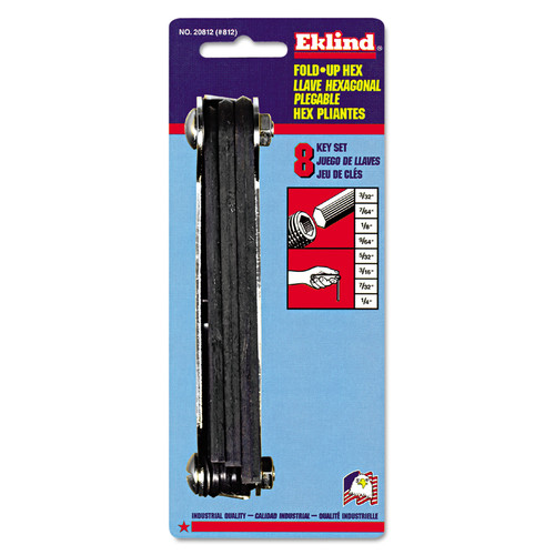 Wrenches | Eklind 20812 #812 Fold-Up Hex Key Set, 3/32-in To 1/4-in image number 0