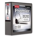 Office Jansan | Cardinal 10331 Premier Easy Open 3 in. Capacity 11 in. x 8-1/2 in. 3 Ring ClearVue Locking Slant-D Ring Binder - Black image number 0