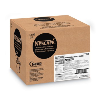 Nescafe 12025548 2 lb Bag Frothy Coffee Beverage - French Vanilla (6/Carton)