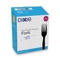 Cutlery | Dixie FM5W540 Grab'N Go Wrapped Forks - Black (540/Carton) image number 1