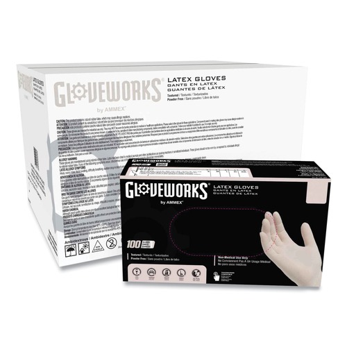 Disposable Gloves | Ammex TLF48100 4 mil Powder-Free Latex Disposable Gloves - X-Large, Ivory (1000/Carton) image number 0