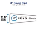 Office Jansan | Avery 05730 3 Round Rings 2 in. Capacity 11 in. x 8.5 in. Economy View Binder - Black image number 1