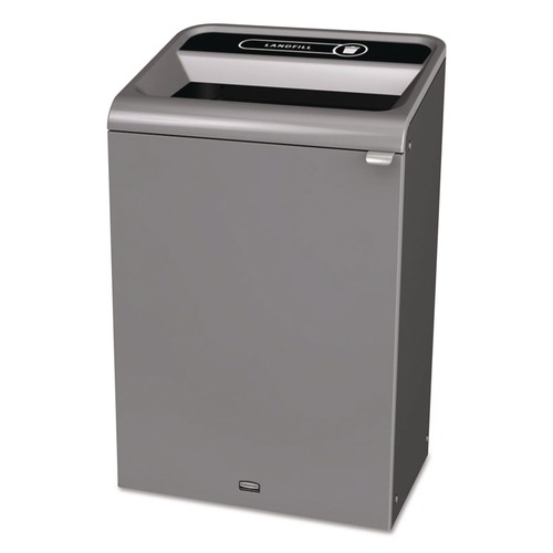 Trash Cans | Rubbermaid Commercial 1961628 33 Gallon Landfill Configure Indoor Recycling Waste Receptacle - Gray image number 0