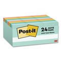 Office & Office Supplies | Post-it Notes 653-24APVAD 1.38 in. x 1.88 in. Original Pads Value Pack - Beachside Cafe Collection Colors (24/Pack) image number 1