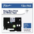 Bulk Savings Pricing 2 | Brother P-Touch TZEFA3 0.47 in. x 9.8 ft. TZ Industrial Series Fabric Iron-On Tape - Navy on White image number 0