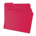 Office Jansan | Smead 12743 1/3-Cut Tabs Assorted Letter Size 0.75 in. Expansion Colored File Folders - Red (100/Box) image number 1