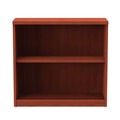  | Alera ALEVA633032MC 31.75 in. x 14 in. x 29.5 in. Valencia Series 2-Shelf Bookcase - Medium Cherry image number 2