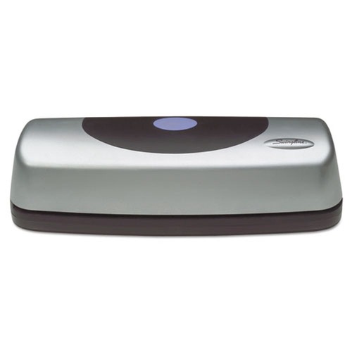 Office Jansan | Swingline A7074515 Electric/Battery 15-Sheet Three 9/32 in. Hole Portable Desktop Punch - Silver/Black image number 0