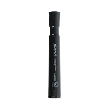 Universal UNV07051 Broad Chisel Tip Black Ink Permanent Markers (1 Dozen)