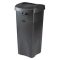 Trash & Waste Bins | Rubbermaid Commercial FG268988BLA Untouchable 16 in. Square Swing Top Lid - Black image number 1