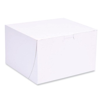 SCT 8 in. x 8 in. x 5 in. Paper Standard Bakery Boxes - White (100/Carton)