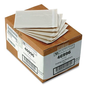 Quality Park 6 in. x 4-1/2 in. Clear Front Self Adhesive Packing List Envelope (1000/Box)