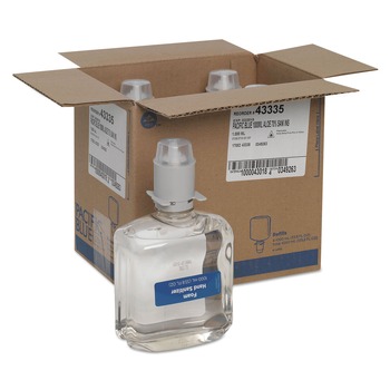 Georgia Pacific Professional 43335 1000 mL Pacific Blue Ultra Foam Hand Sanitizer Refills for Manual Dispensers - Fragrance-Free (4/Carton)