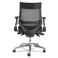  | Alera ALEEBW4213 EB-W Series Aluminum Base 275 lbs. Capacity Multifunction Pivot Arm Mesh Chair - Black image number 5