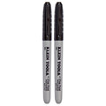  | Klein Tools 98554 Fine Point Permanent Markers - Black (2/Pack) image number 0
